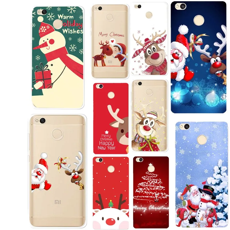 Capinha Para Для Xiaomi Redmi Note 5 pro Ultra кожи с мультипликационным рождественским принтом для
