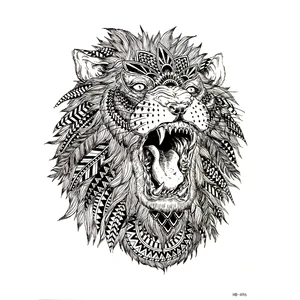 Временные татуировки с изображением рованого льва, мужские временные татуировки с животными, Временные татуировки, Временные татуировки, испытания тату, боди, Арт