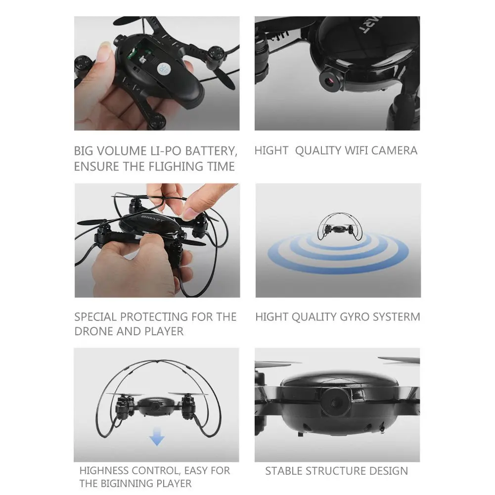 Квадрокоптер FEIYU FY603 / M7S 2 4G 4CH RC с Wi-Fi FPV камерой RTF вертолет UFO Мини-Дрон удержанием