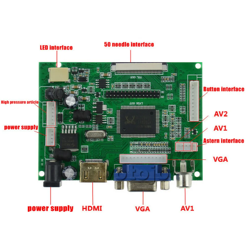 10.1&quot Inch LCD Panel Display Screen HDMI+VGA+2AV Driver Board Controller Set Kit For Raspberry Pi | Компьютеры и офис