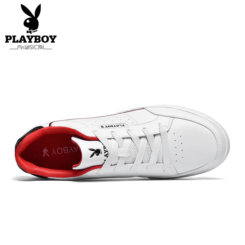 PLAYBOY/Новинка года; сезон весна-осень; повседневная обувь; удобная кожаная мужская модная обувь на шнуровке; Мужские дышащие Сникеры; PL611030