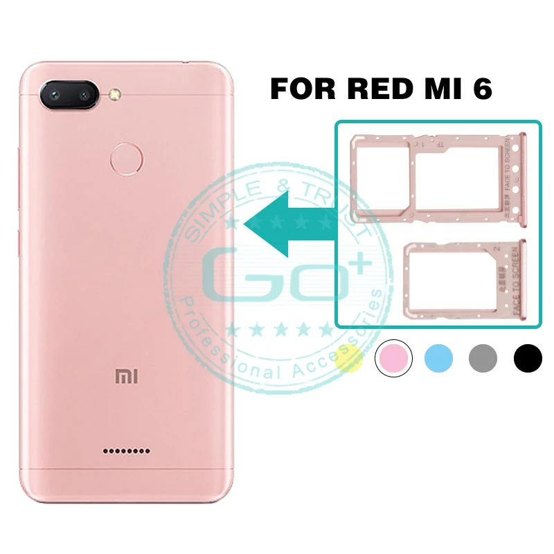 Для Xiaomi Redmi 6 двойной лоток со слотом для сим карты держатель Micro SIM + карт памяти SD
