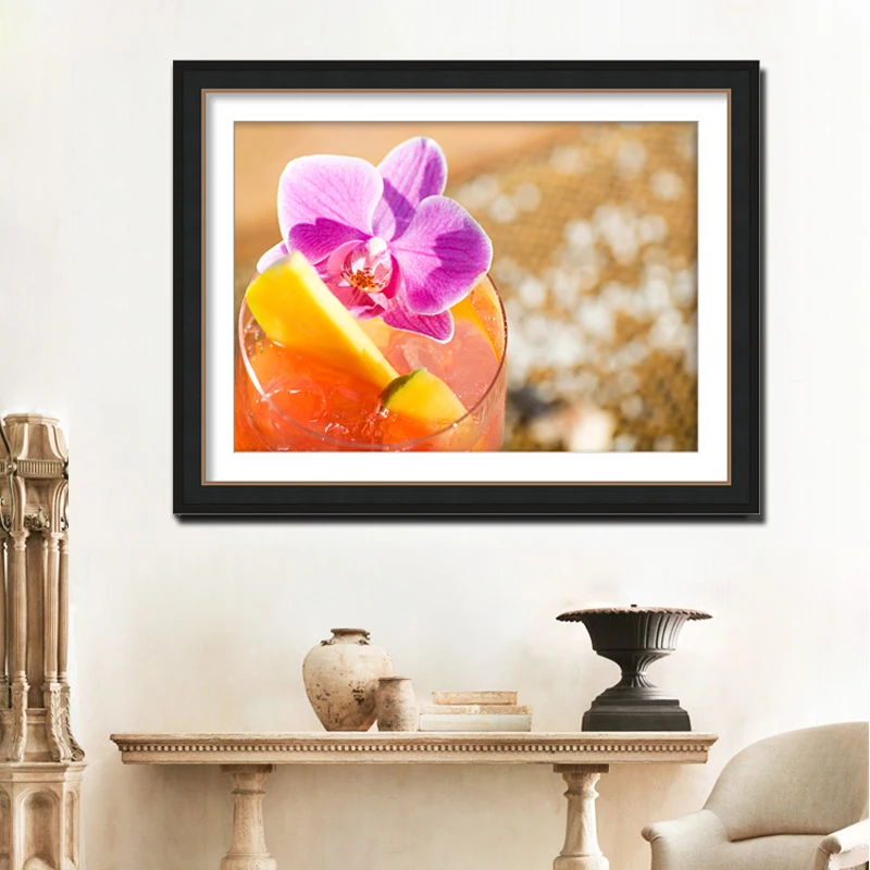 5D Diy Diamond Mosaic Purple Flowers Cross Stitch Fruit Round Embroidery Juice Picture Hobbies And Crafts 54*40cm | Дом и сад