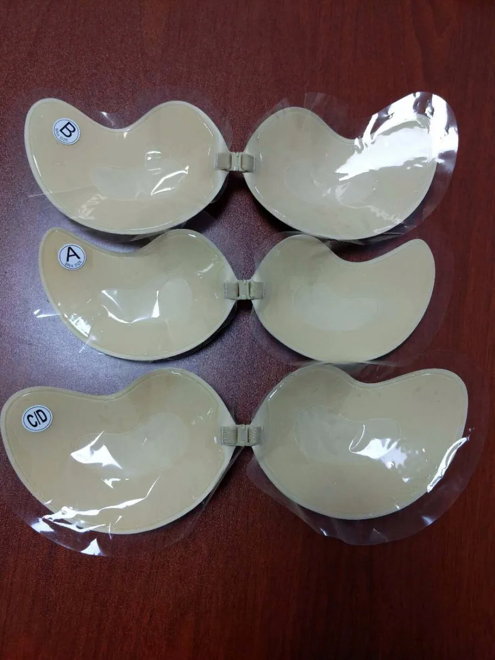 Wholesale Free Shipping Women Self Adhesive Strapless Bandage Stick Gel Silicone Push Up Invisible Bra