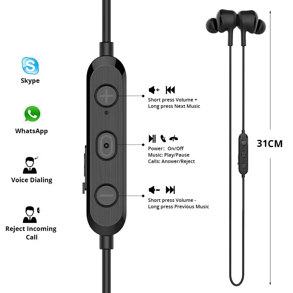 Langsdom Bluetooth наушники для ушных телефонов Беспроводные наушники магнитные наушники с микрофоном стерео наушники Bluetooth