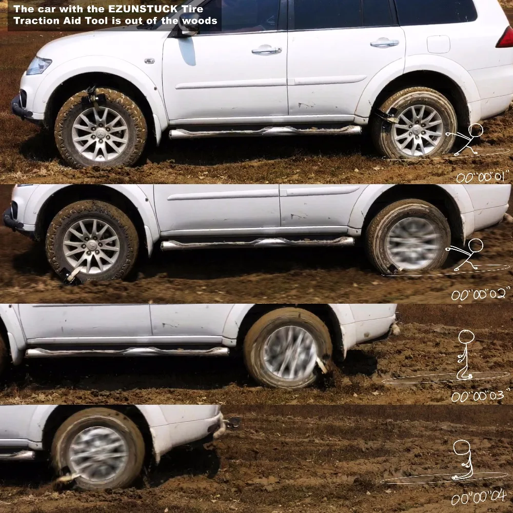 Противоскользящий инструмент ezunзастретого шины внедорожники RWD/AWD/4x4 для