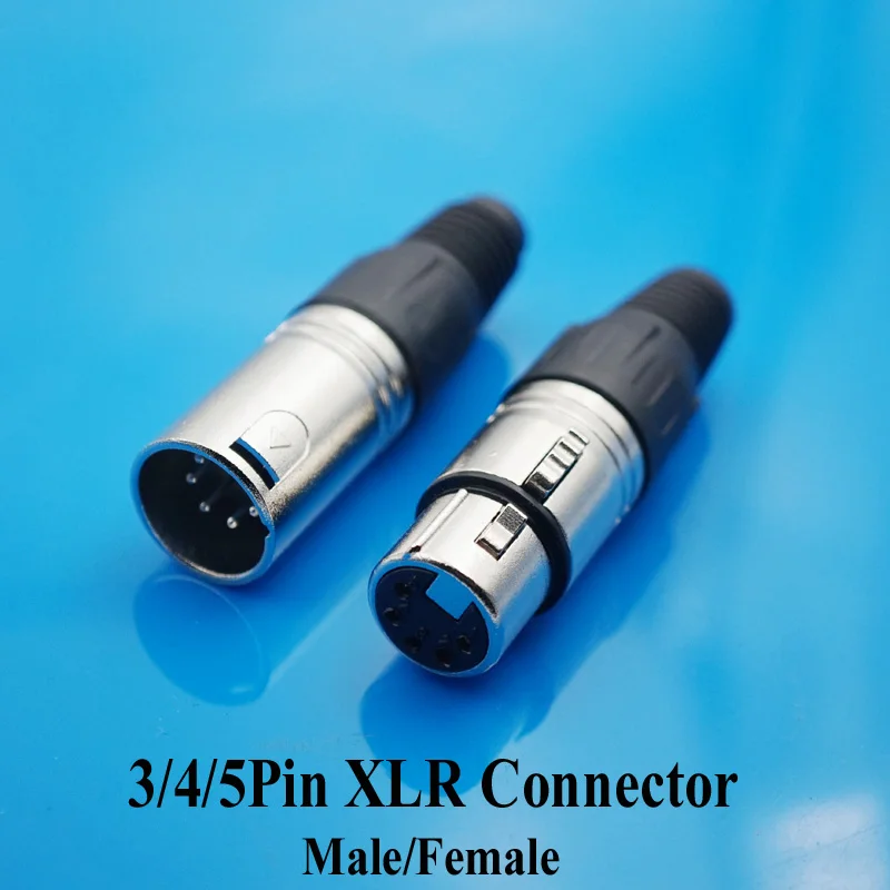 5 шт./лот аудиоразъем XLR 3/4/5 Pin для микрофона кабель штекер разъем динамика|connectors for