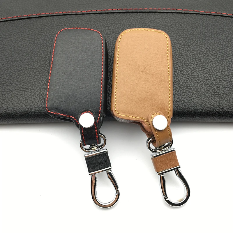 

100% leather car key case car-covers For Toyota Camry Highlands Crown Prado key leather car remote control car key chain lid