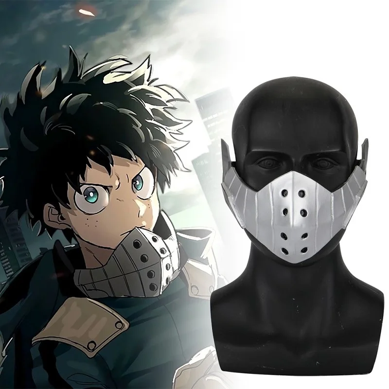 

High-Q Anime My Hero Academia Midoriya Izuku Mask Cosplay Unisex Halloween Party Masks Steampunk Beak Midoriya Izuku PVC Mask