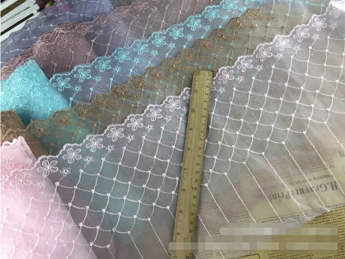 Кружевная отделка, тюль, 5 цветов, 145 ярдов, 21 см, ширина