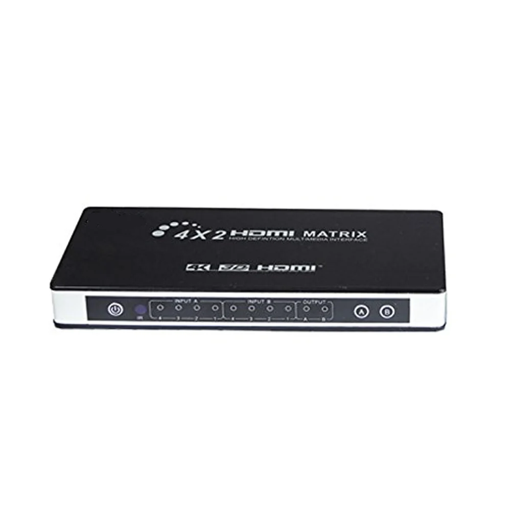 Новинка 2019 Full HD 4K 1080P HDMI матрица 4x2 Переключатель сплиттер HIFI с ИК пультом