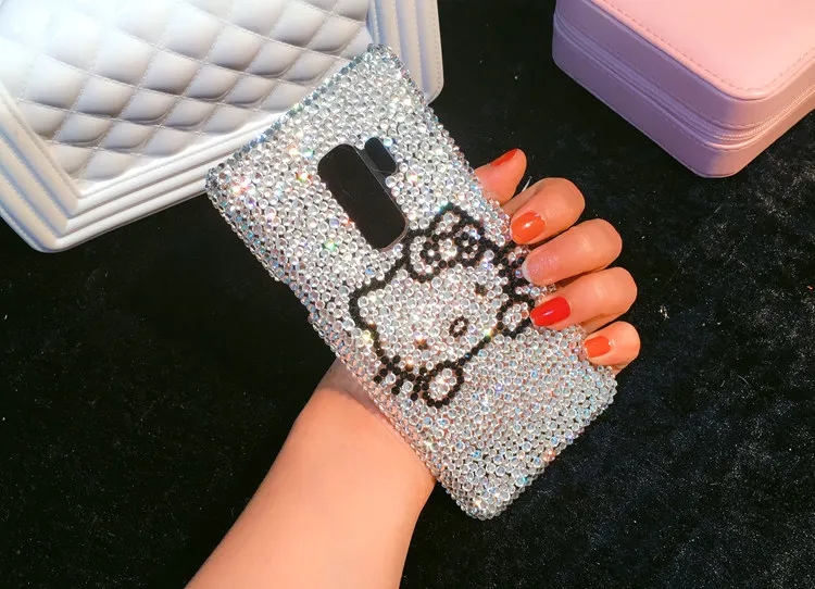 Для samsung S9/S9 +/S9 плюс полный горный хрусталь случае Hello kitty Алмазный Обложка| |