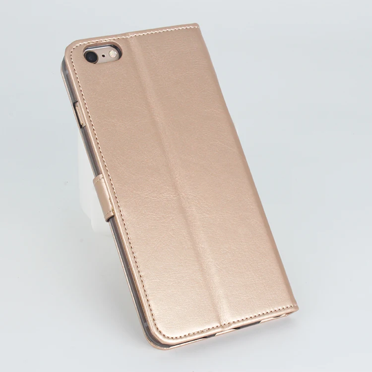 Флип кейс для iPhone 6 6plus/6 S Plus 7 7S чехол телефона книжка золотого цвета с узором Личи