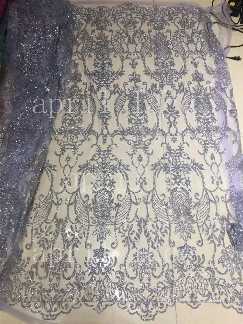 5yards new dobby bzh05 # color 54-064 hand print glitter mesh tulle lace fabric for sawing wedding dress |
