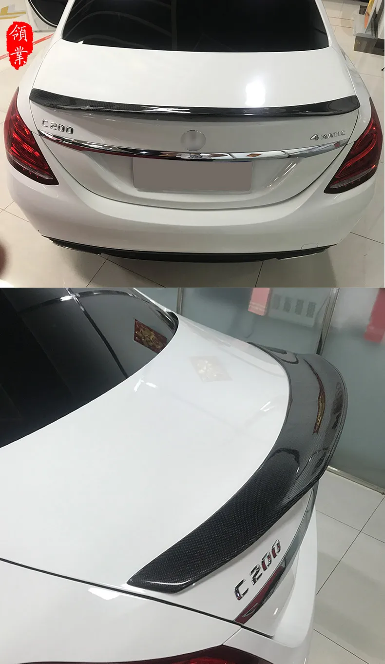 14-17 W205 C Class C180 C200 C220 C250 C300 C350 C400 C63 2Dr 4Dr дизайн psm углеродного волокна спойлер заднего крыла