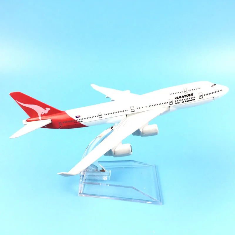 Бесплатная доставка 16 см 747 дюймов модель QANTAS из металлического сплава