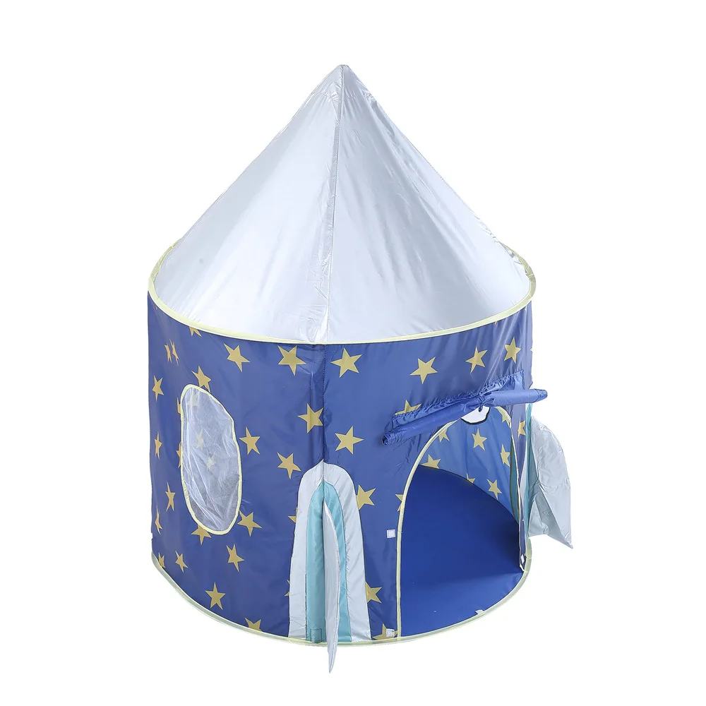 Blue tent Ярд милые звезды замок дети портативный складной тент игровой хижина Дети Открытый игрушки для помещений Типи Принц Играть Палатка для детей подарок - Цвет: Blue tent