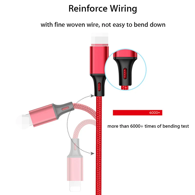 3 в 1 USB кабель для IPhone XS Max XR X 8 7 6 S зарядное устройство Micro 2 usb type C мобильного