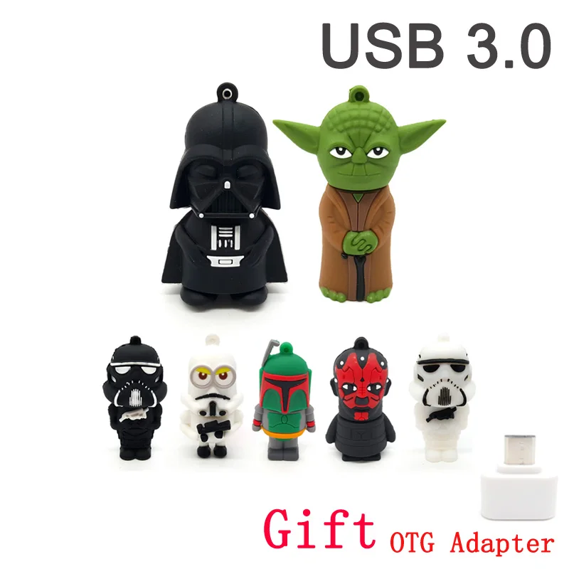 Мультяшные USB 3 0 Звездные войны флеш накопители флешки 64 ГБ 32 16 8 4 накопитель карта