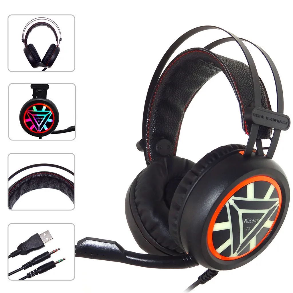 Kubite Ver-Ear подростковые складные DJ наушники с микрофоном 3 5 мм Проводные Игровые