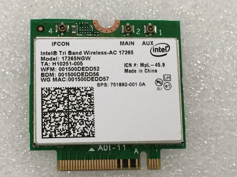 JINYUSHI для трехдиапазонной беспроводной карты Intel AC 17265NGW 802.11ad|Модемы| |