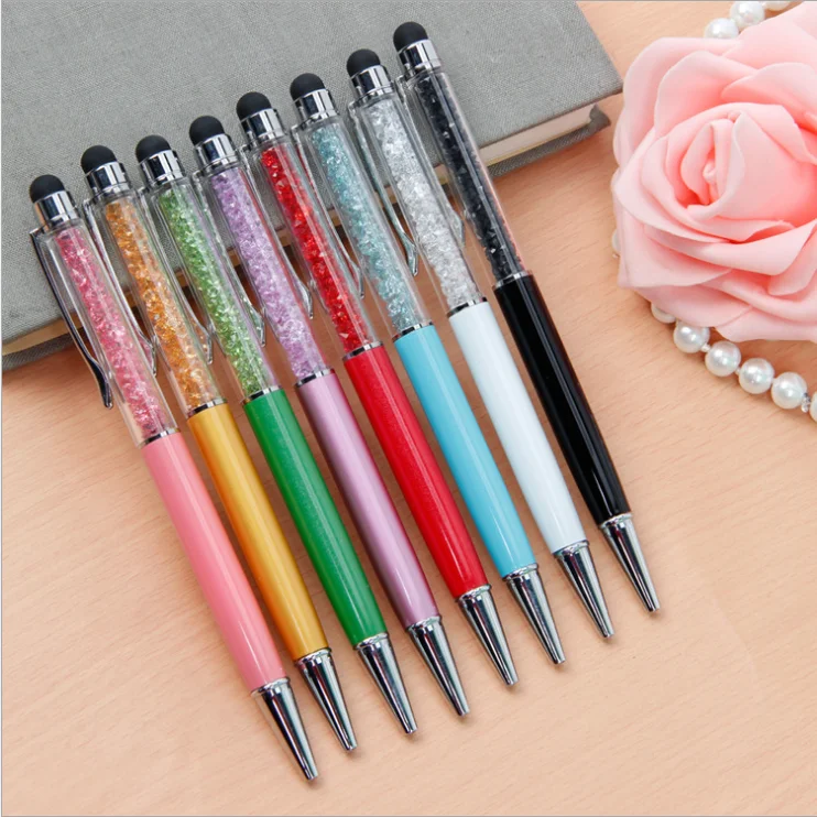 LolliZ 1 Pcs Creative Crystal Pen Diamond Ballpoint Pens Stationery Ballpen Stylus Touch 0.7 mm Black Refill | Канцтовары для офиса