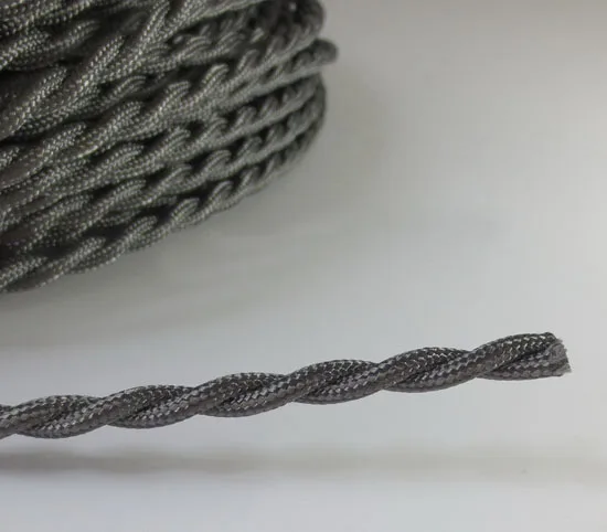 

50m/lot 2x0.75mm2 twisted cable vintage lamp cord twisted electrical wire fabric wire