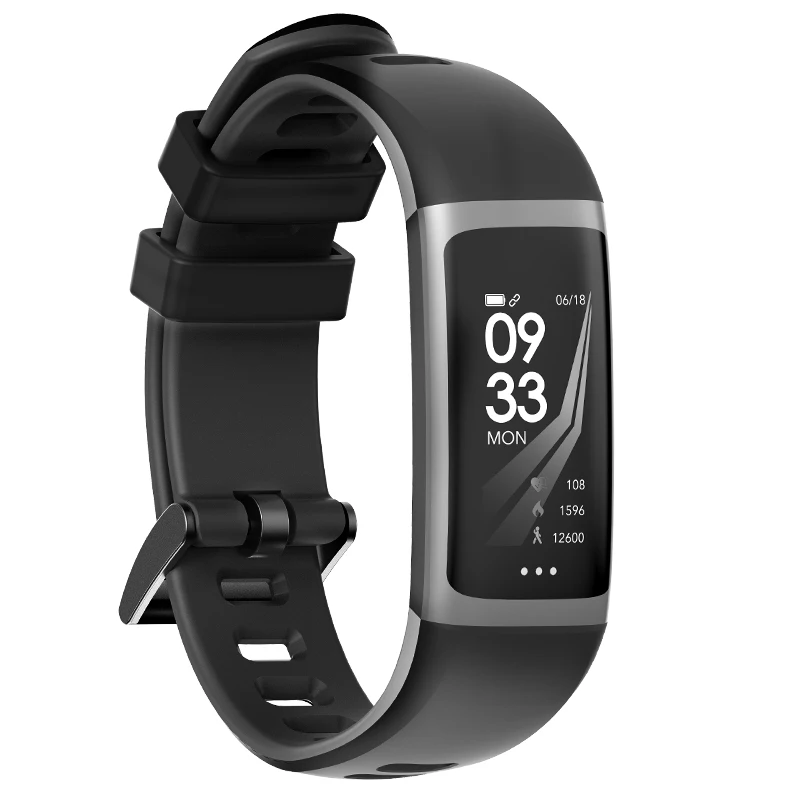 Умный Браслет xiaomi Tezer G26 монитор сердечного ритма Bluetooth Фитнес-трекер Фитнес браслетс Bluetooth Смарт-браслет - Цвет: black