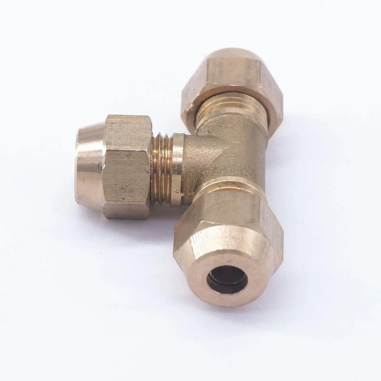 _ 6 мм тройник латунный ребристый Штекерный соединитель пневматический Фиттинг с