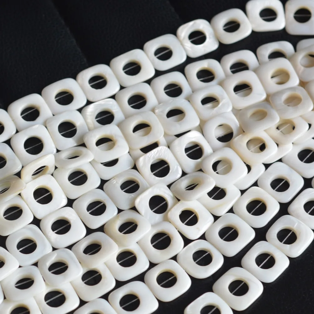 Оптовая продажа шариков 20 мм круглые белые Квадратные бусины для