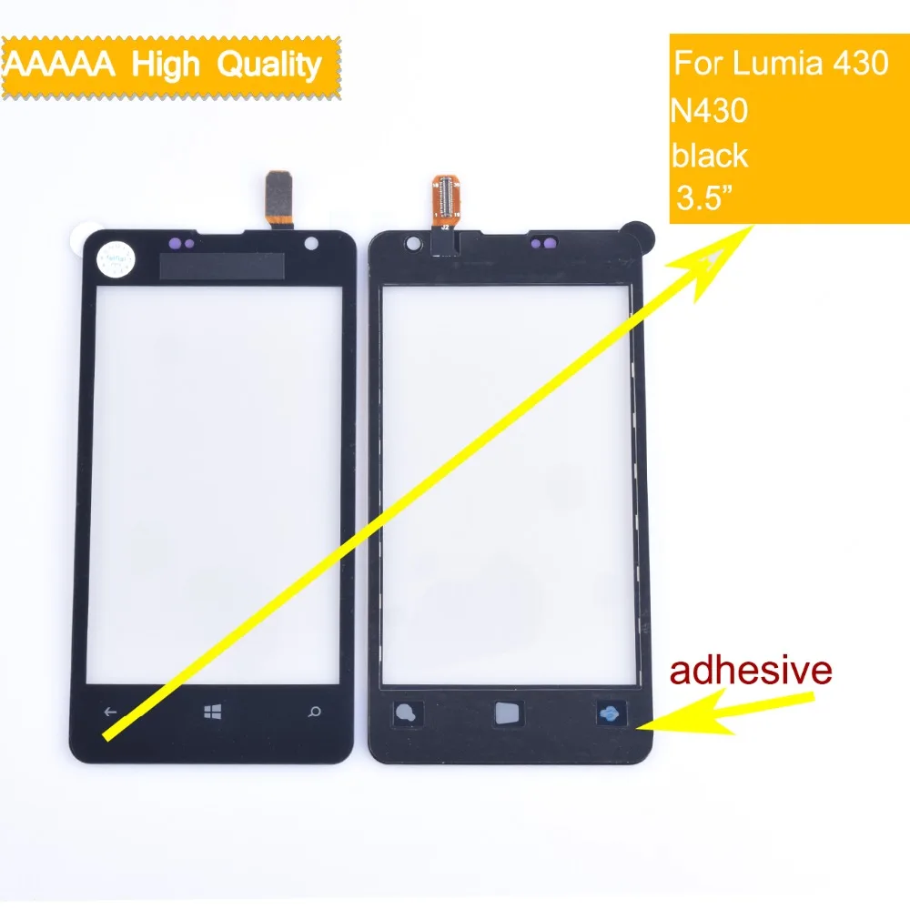 Сенсорный экран N430 для Nokia Microsoft Lumia 430 сенсорный дигитайзер стекло Передняя