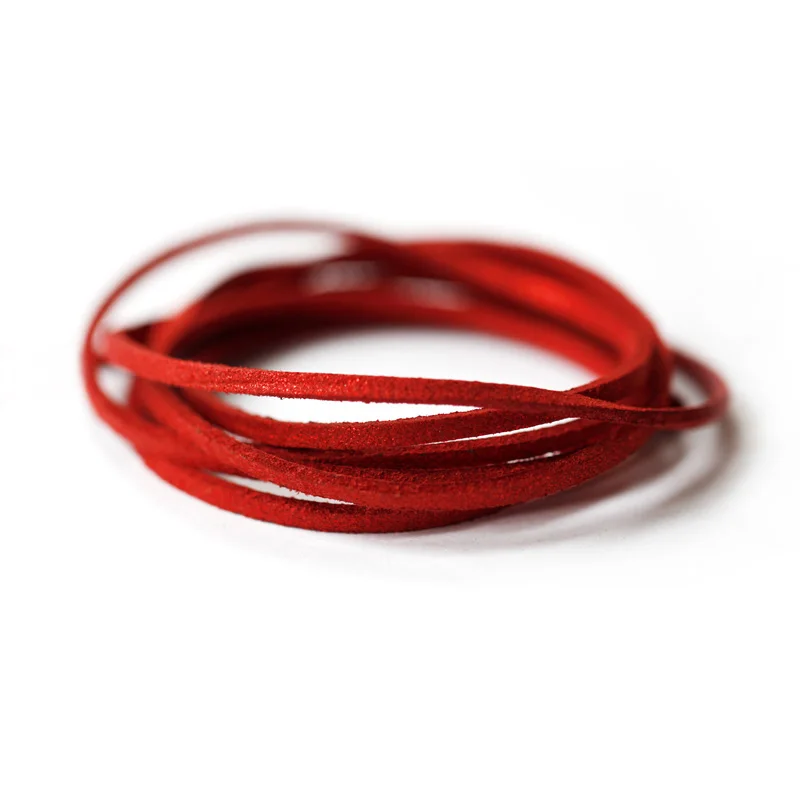 5 meter 2.5mm Flat Faux Suede Korean Velvet Leather Cord String Rope DIY Handmade Bracelet Jewelry Making | Украшения и