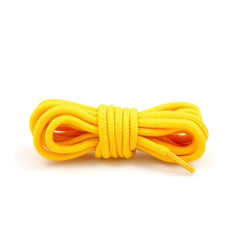 Yellow 1 пара круглые шнурки полиэстер однотонные классические Мартинсы шнурки Повседневное спортивные ботинки обувь кружева 90 см/120 см/ 150 см 21 Цвета - Цвет: Yellow