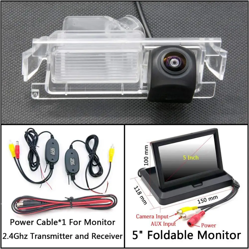 C Wireless 5 inch F 175 градусов HD камера заднего вида для kia ceed 2 JD Hatch 3d 5d K2 Rio Sedan хэтчбек hyundai Accent Solaris Verna Accent - Название цвета: C Wireless 5 inch F