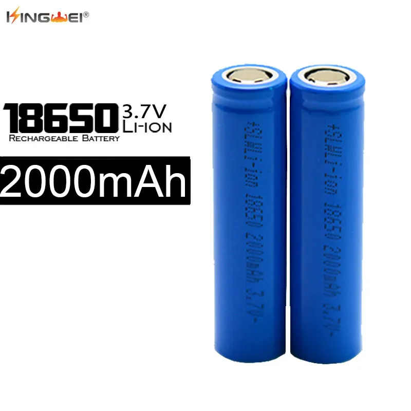 2015 новые 4 шт./лот 18650 батареи 2000mAh 3 7 v перезаряжаемые литий ионная батарея|li-ion