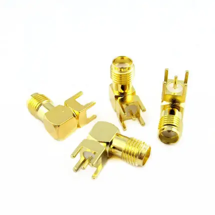 100 шт./лот гнездовой разъем SMA с отверстием под прямым углом 90 градусов (SMA KWE) для