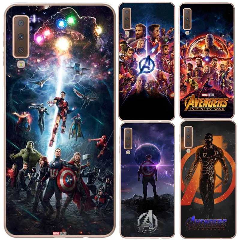 Супергерои Marvel Мстители: Endgame силиконовые чехлы для телефонов для samsung Galaxy A7 A750 A10 A30 A50 M10 M20 A6 A8