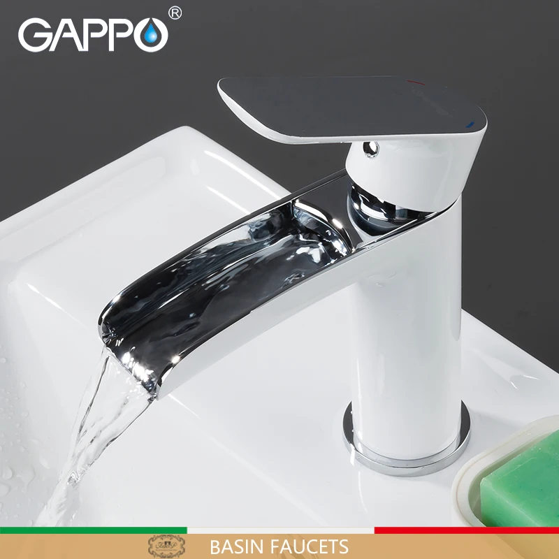 GAPPO смеситель для раковины белый хромированный Водопад смесители ванны латунный