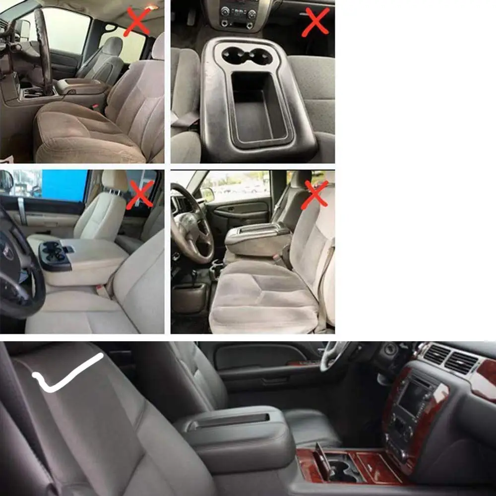 Пикап центральной консоли крышка подлокотника крышка комплект для 2007- GMC Sierra Yukon XL 1500 2500 Chevy Avalanche Silverado Suburban