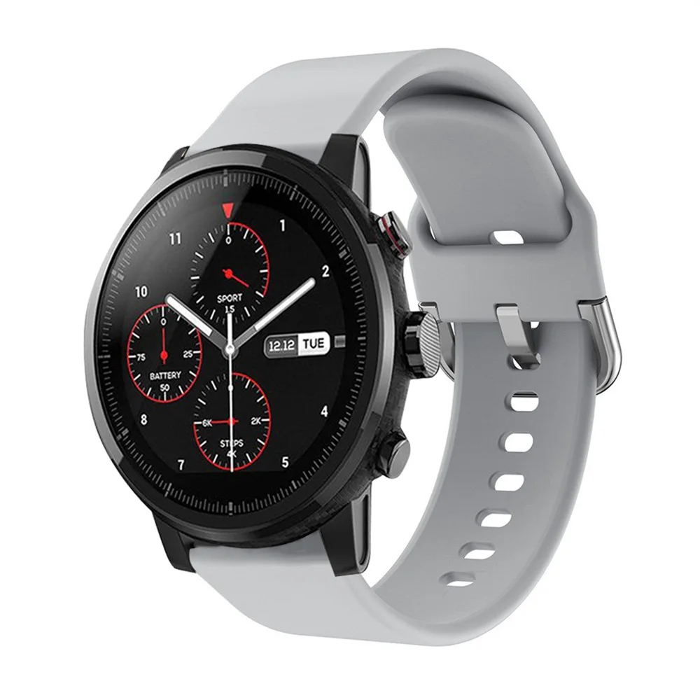 Силиконовый ремешок для наручных часов для Xiaomi Amazfit Stratos 2/Pace 1 для samsung Galaxy 46 мм/gear S3 для huawei Watch GT 22 мм
