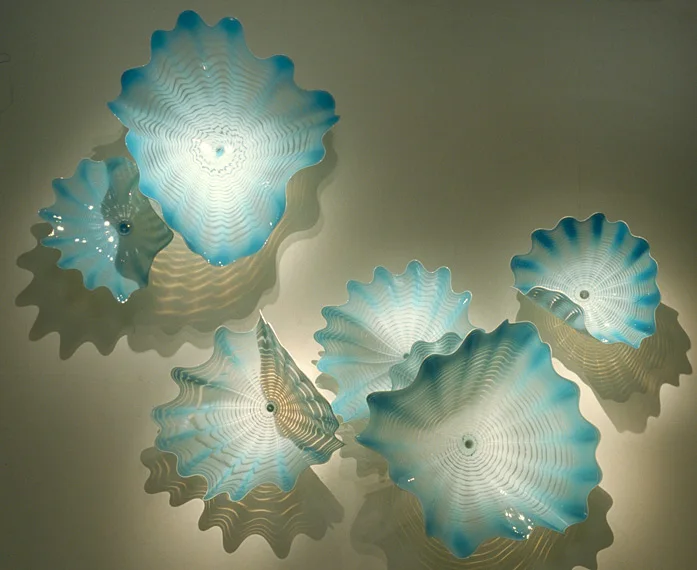 

Free Air Shipping Romantic Antique Murano Glass Wall Plates For Home Decoration