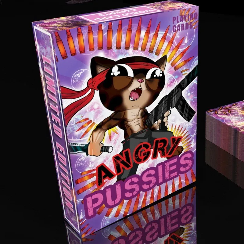 Angry Pussies Playing Cards Poker Size Deck USPCC Custom Limited Edition Sealed Magic Props | Игрушки и хобби
