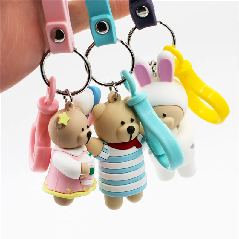 Новинка 2019 корейский тренд мультяшный аниме брелок милый медведь для автомобиля