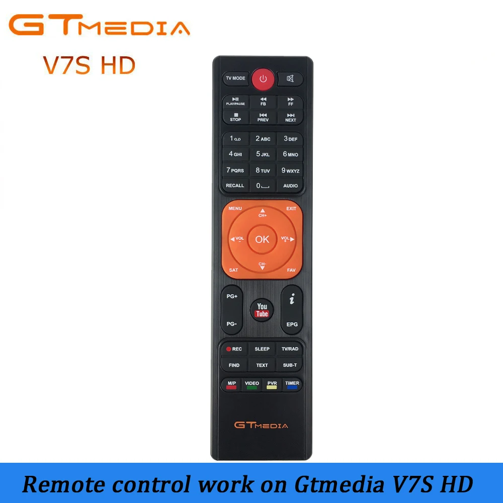 Высокое качество пульт дистанционного управления для gtmedia v7s hd спутниковый ТВ-приемник Поддержка cccam цлайн приемное устройство freesat v7 дистанционное управление hd