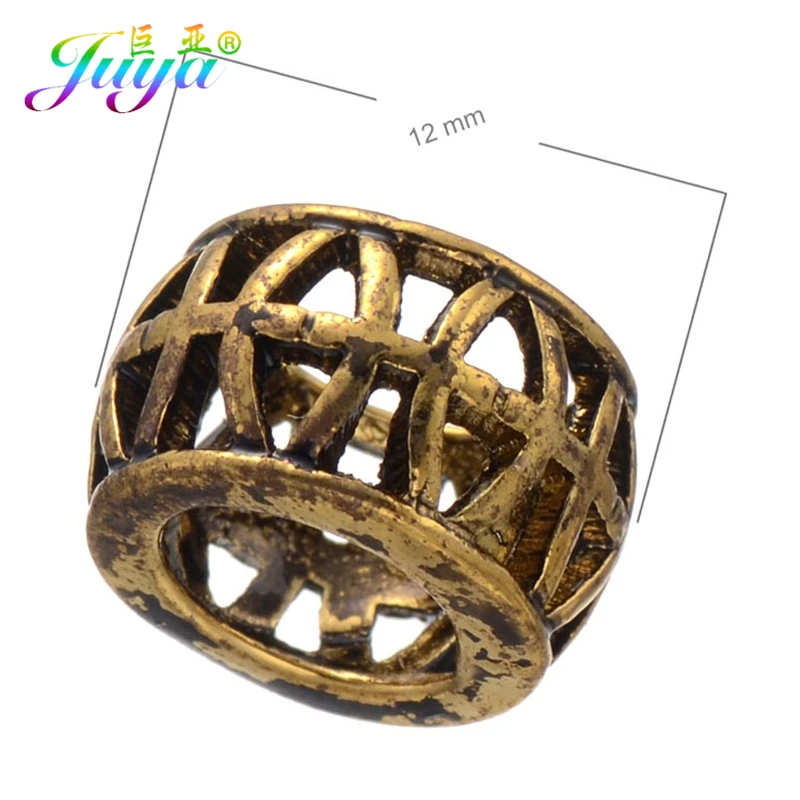 Бисер для рукоделия Juya 12 мм античные золотые с большим отверстием|stone beads|natural stone