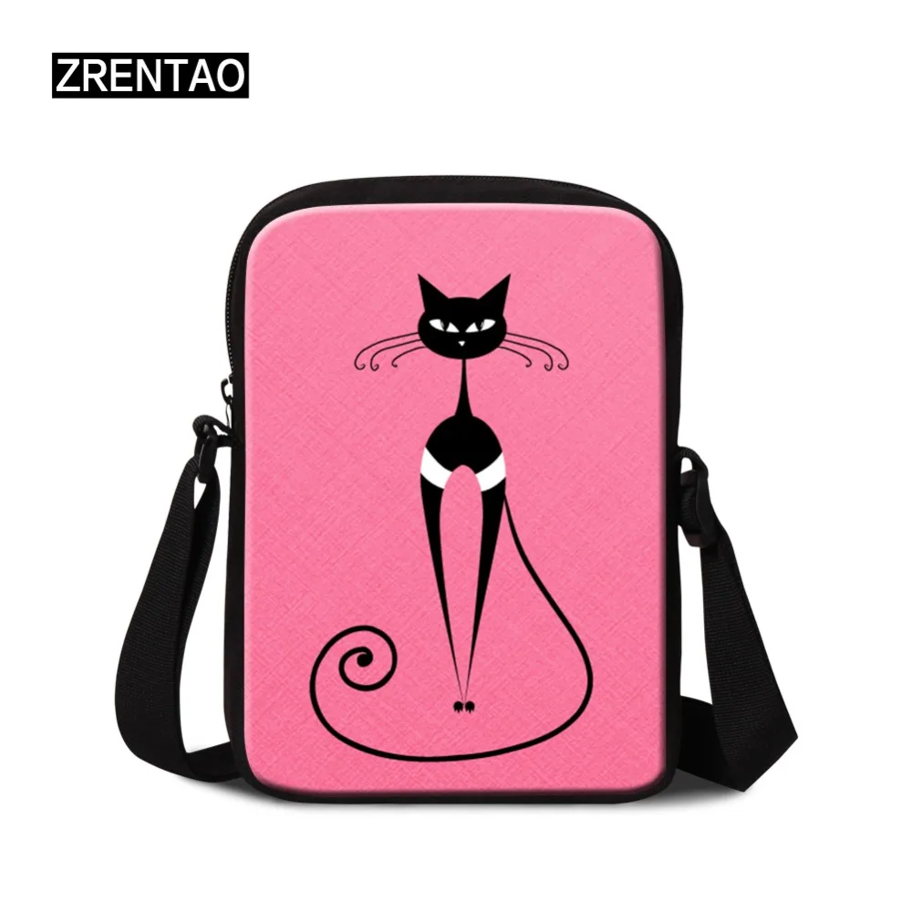 

ZRENTAO/женские маленькие сумки-мессенджеры с мультипликационным принтом, сумки через плечо с одним наплечным клапаном и карманом для мобильн...