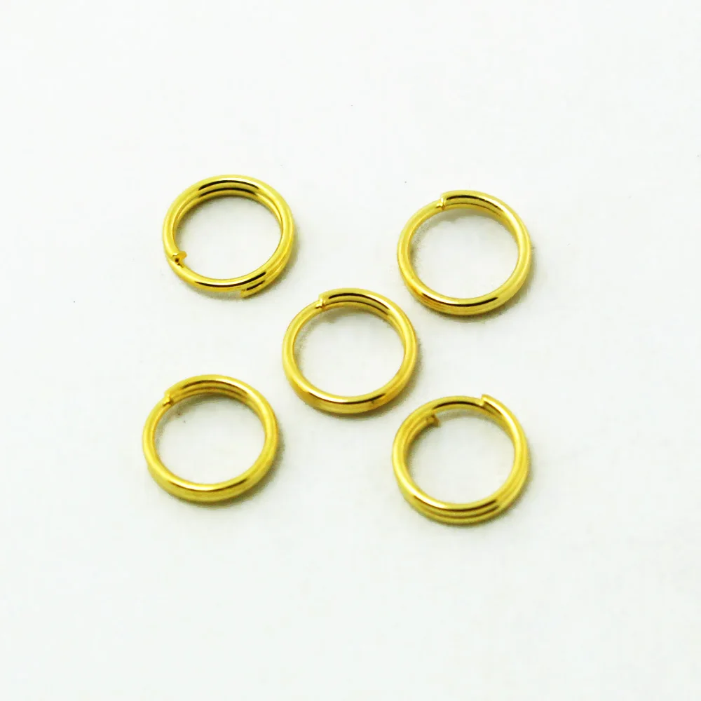

Approx 660pcs/lot Metal Open Jump rings Golden 6MM Double Loops Jump Rings