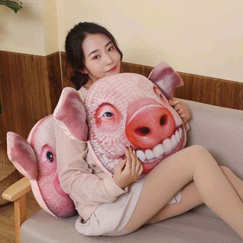 Милая 3D имитация свиньи Плюшевые смешные выражения мягкие Мультяшные животные