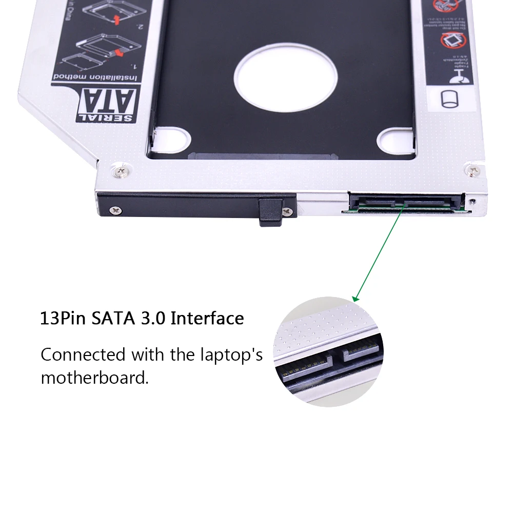 CHIPAL 10 шт. SATA 3 0 2nd HDD Caddy 9 5 мм для 2 SSD корпус Lenovo ThinkPad T400s T400 T410 T410s T420s T430s|Корпус
