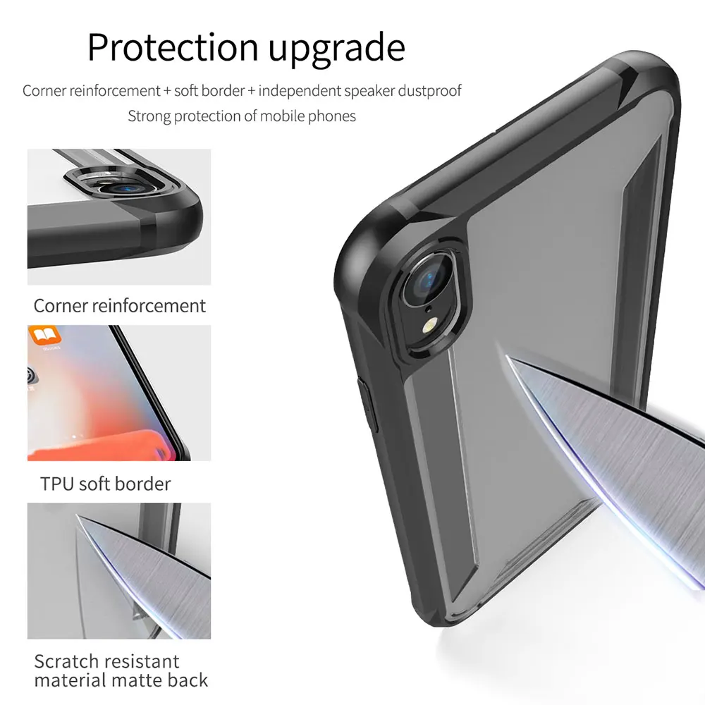 Матовый чехол RAXFLY для iphone 7 Plus X Xs XR Max 8 мягкий из ТПУ iPhone армирования |